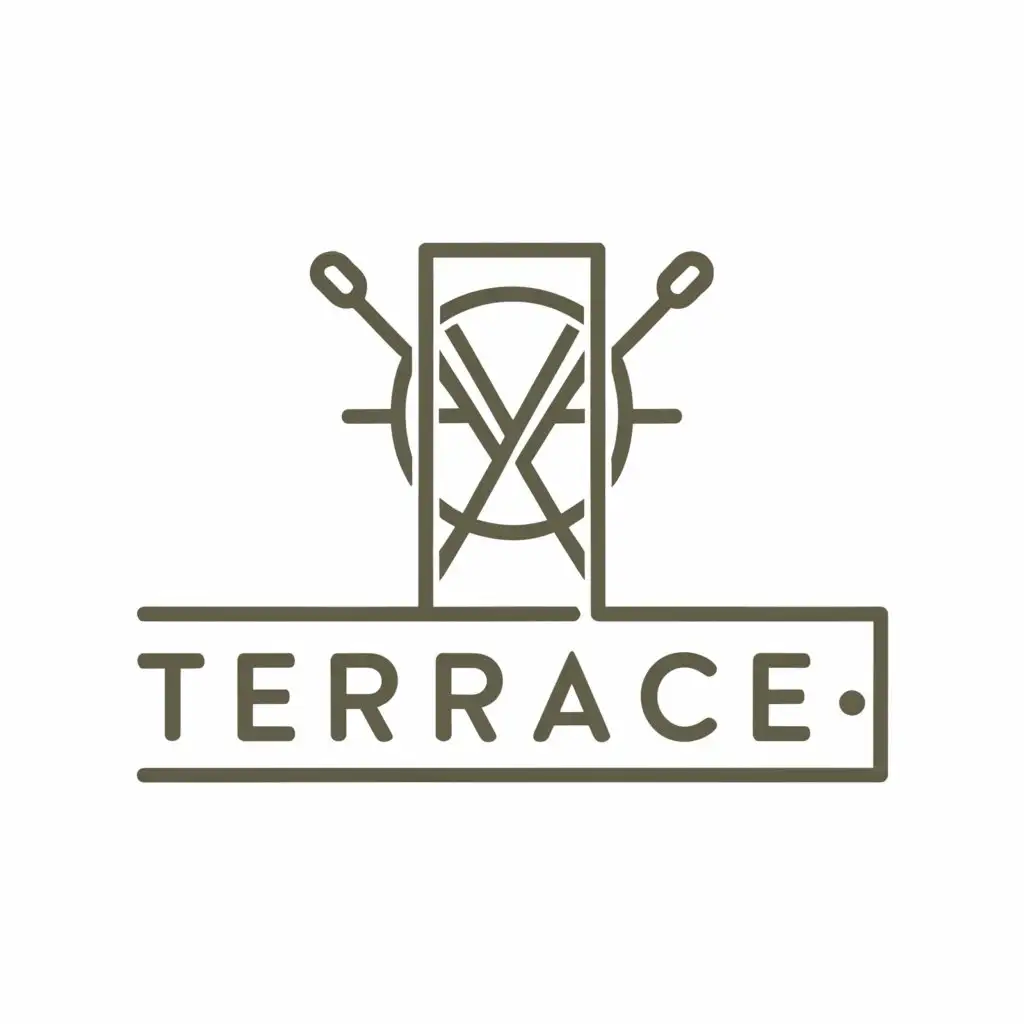 a logo design,with the text "Terrace", main symbol:Resto clab,Minimalistic,be used in Restaurant industry,clear background