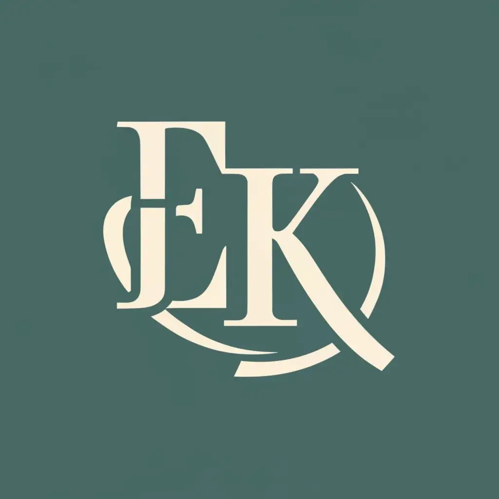 logo, monogram, with the text "E.K", typography, be used in Events industry