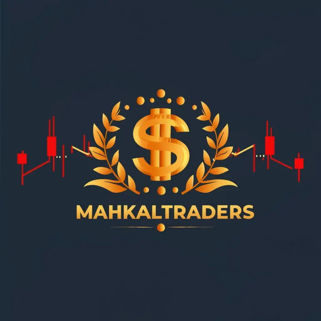 logo, MONEY MAKING, with the text "MAHAKALTRADERS", typography, be used in Finance industry