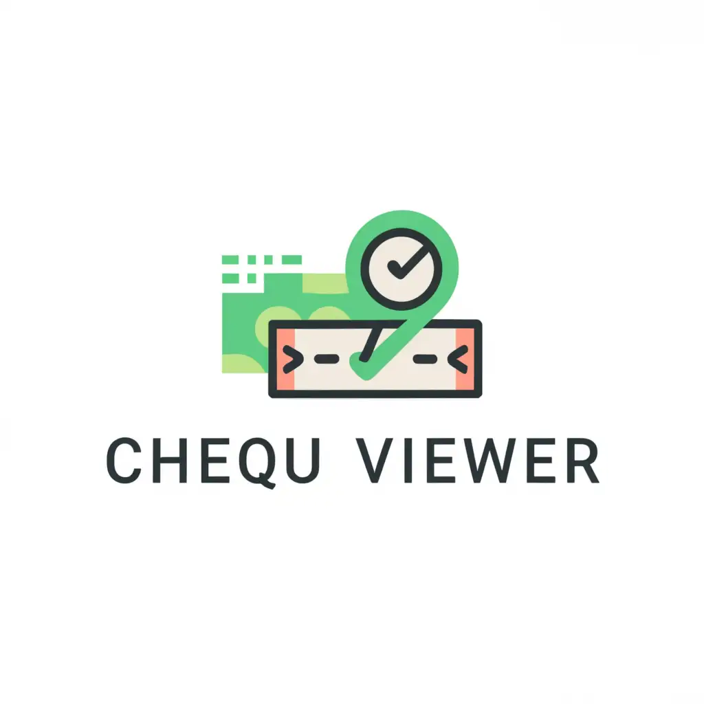 a logo design,with the text "Cheque viewer", main symbol:Paycheck,Minimalistic,clear background