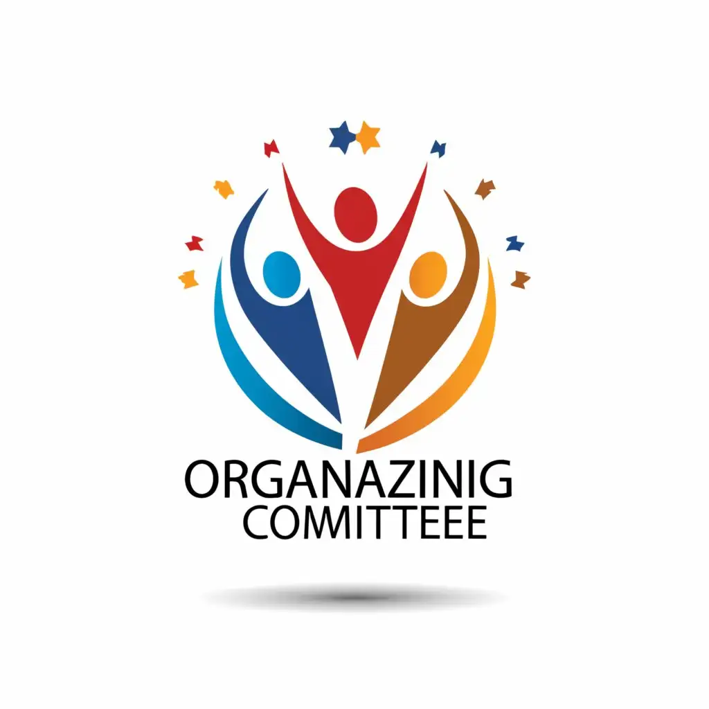a logo design,with the text "Organizing Committee", main symbol:group,sport,win,complex,be used in Events industry,clear background
