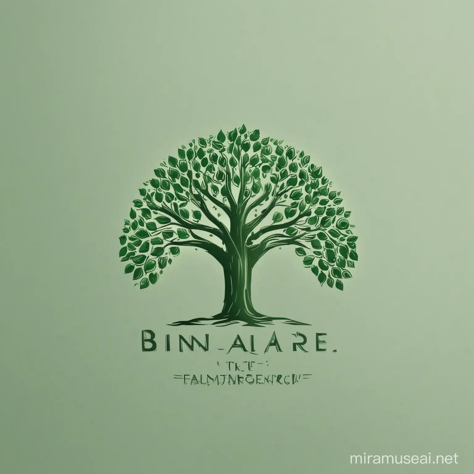 Hedge Fund Logo Featuring Binomial Tree Design in Green