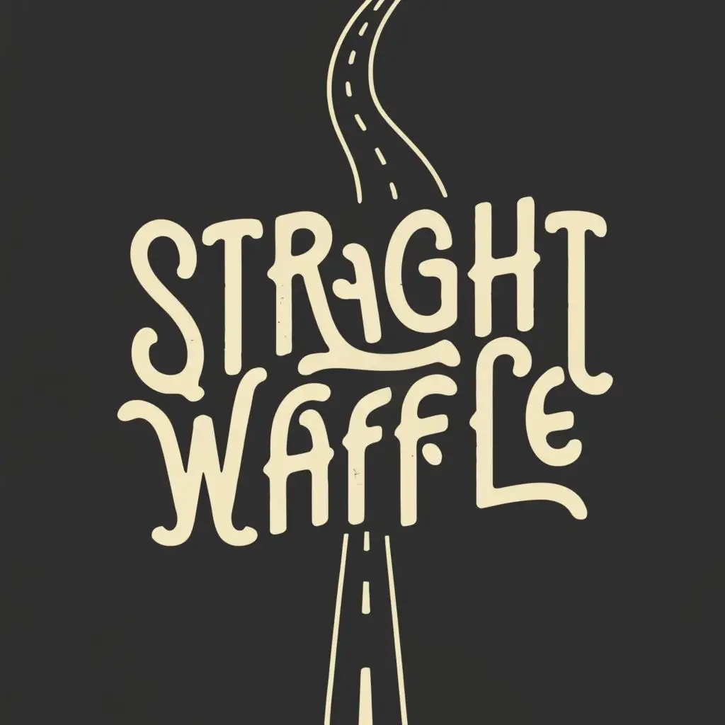 a logo design,with the text "Straight Waffle", main symbol:Road,Moderate,clear background
