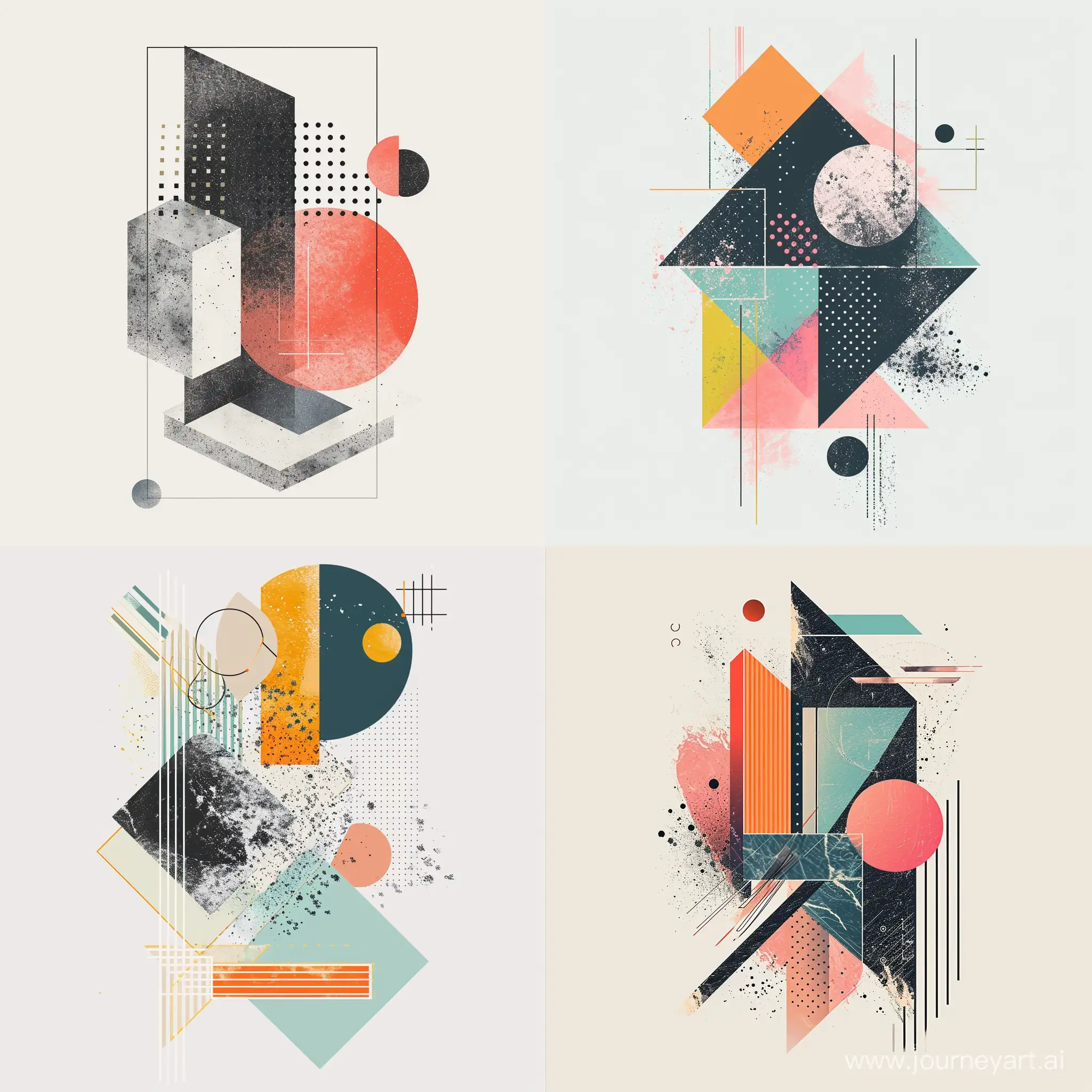 Geometric-Shapes-Poster-with-Symbolic-Illustration-Style