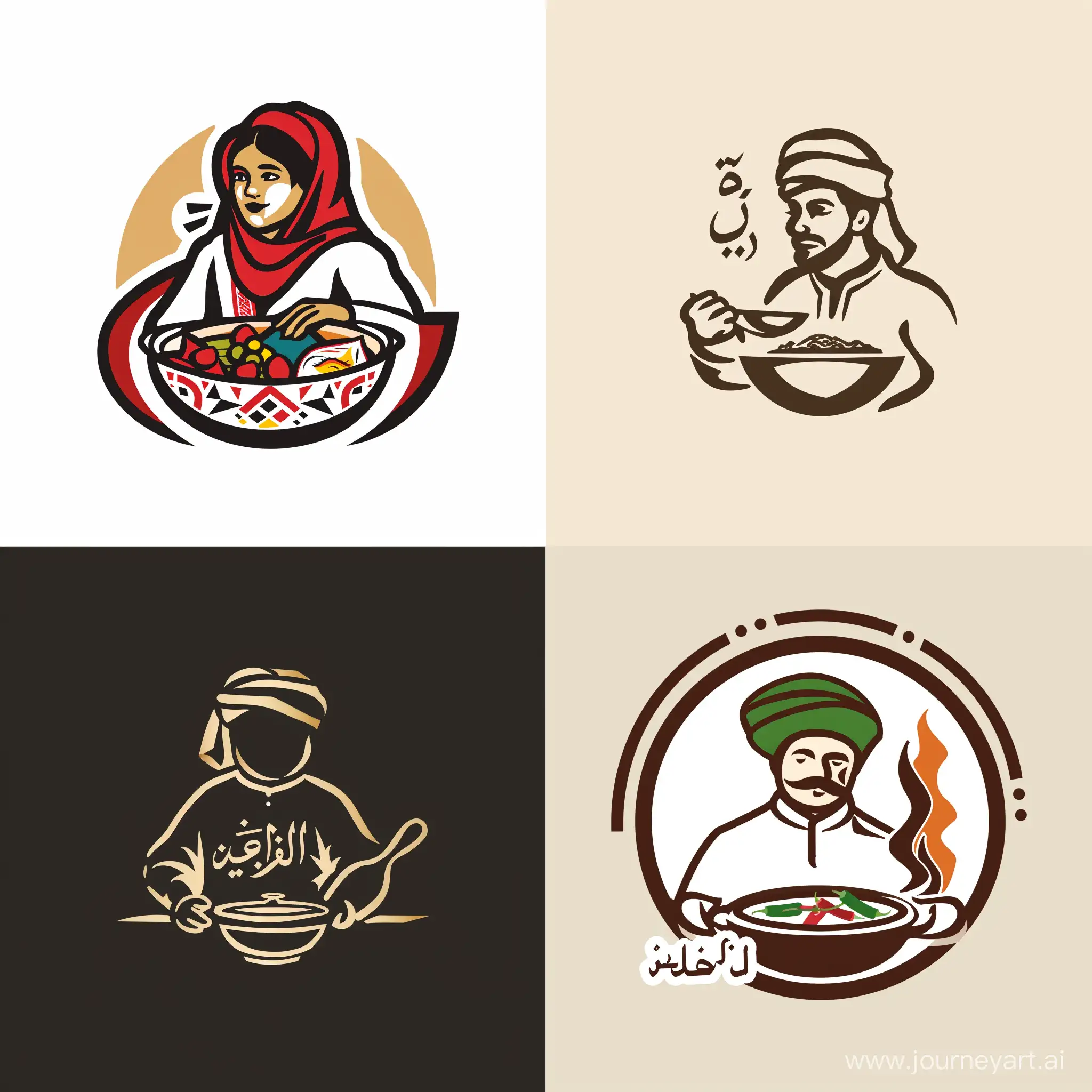Authentic-Yemeni-Cuisine-Logo-Traditional-Meals-in-Vibrant-Yemeni-Setting