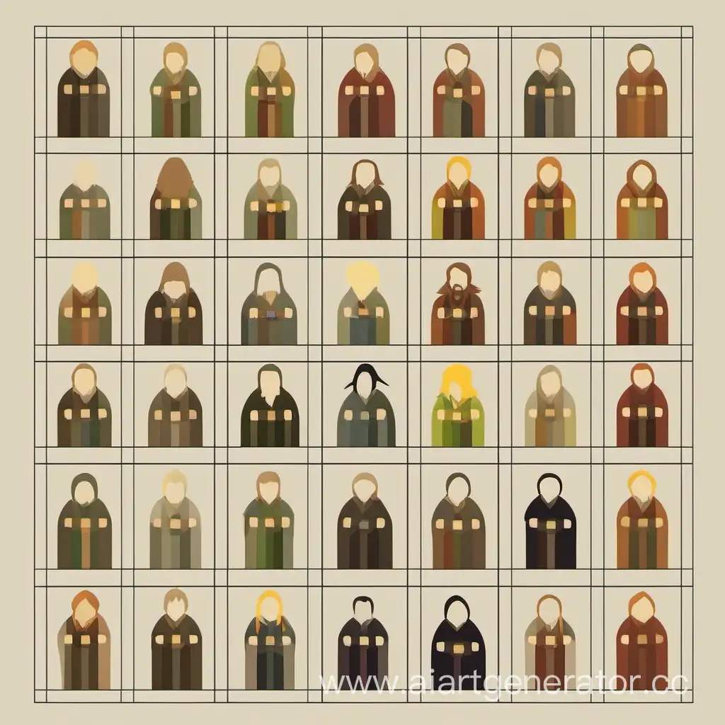 Minimalist-Fellowship-of-the-Ring-Art-Colorful-Square-Depiction