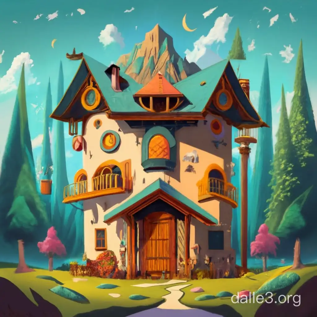 A 2d house of a wizard