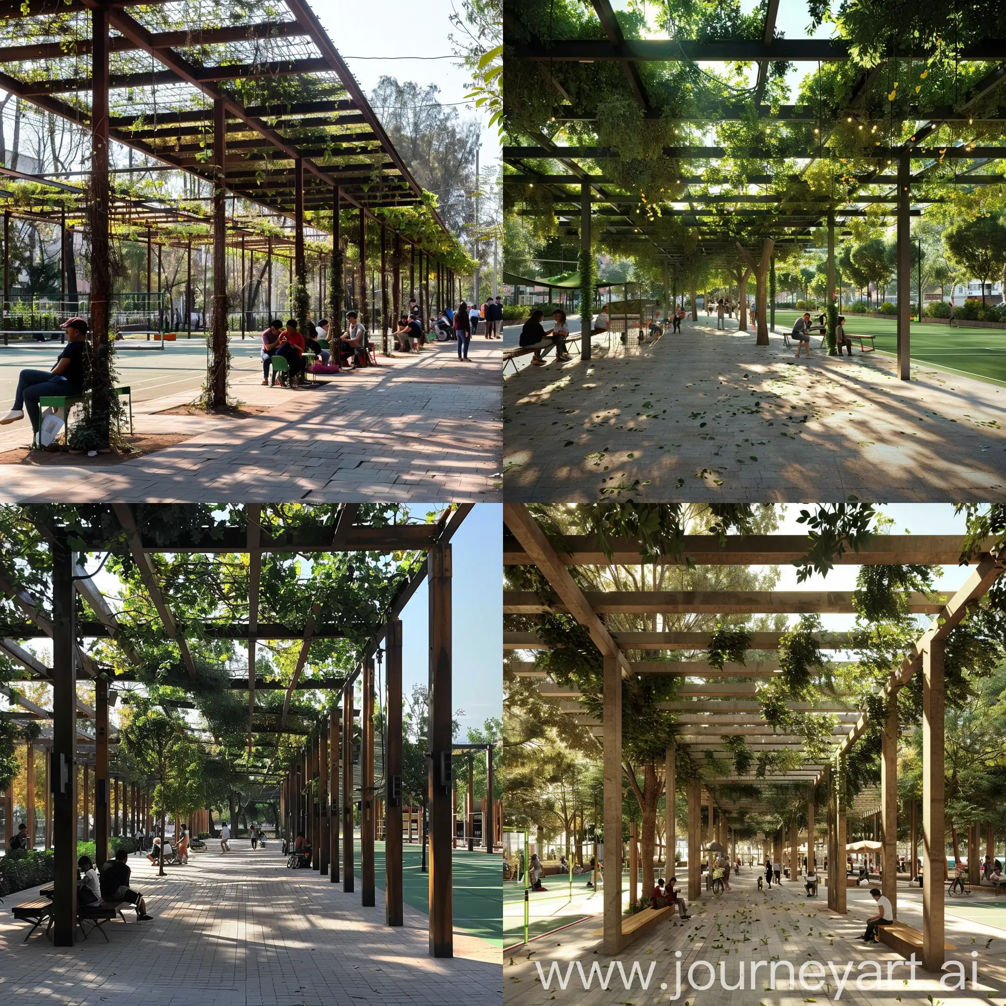 Urban-Parks-with-Pergolas-and-Sports-Courts-Vibrant-Green-Spaces-for-Recreation-and-Relaxation