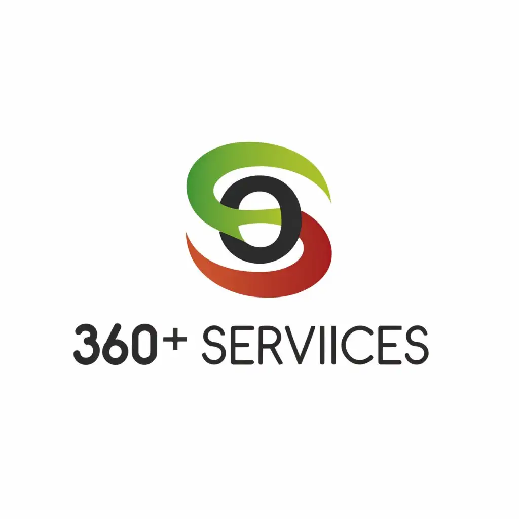 a logo design,with the text "360° SERVICES", main symbol:letter O,Moderate,be used in Finance industry,clear background