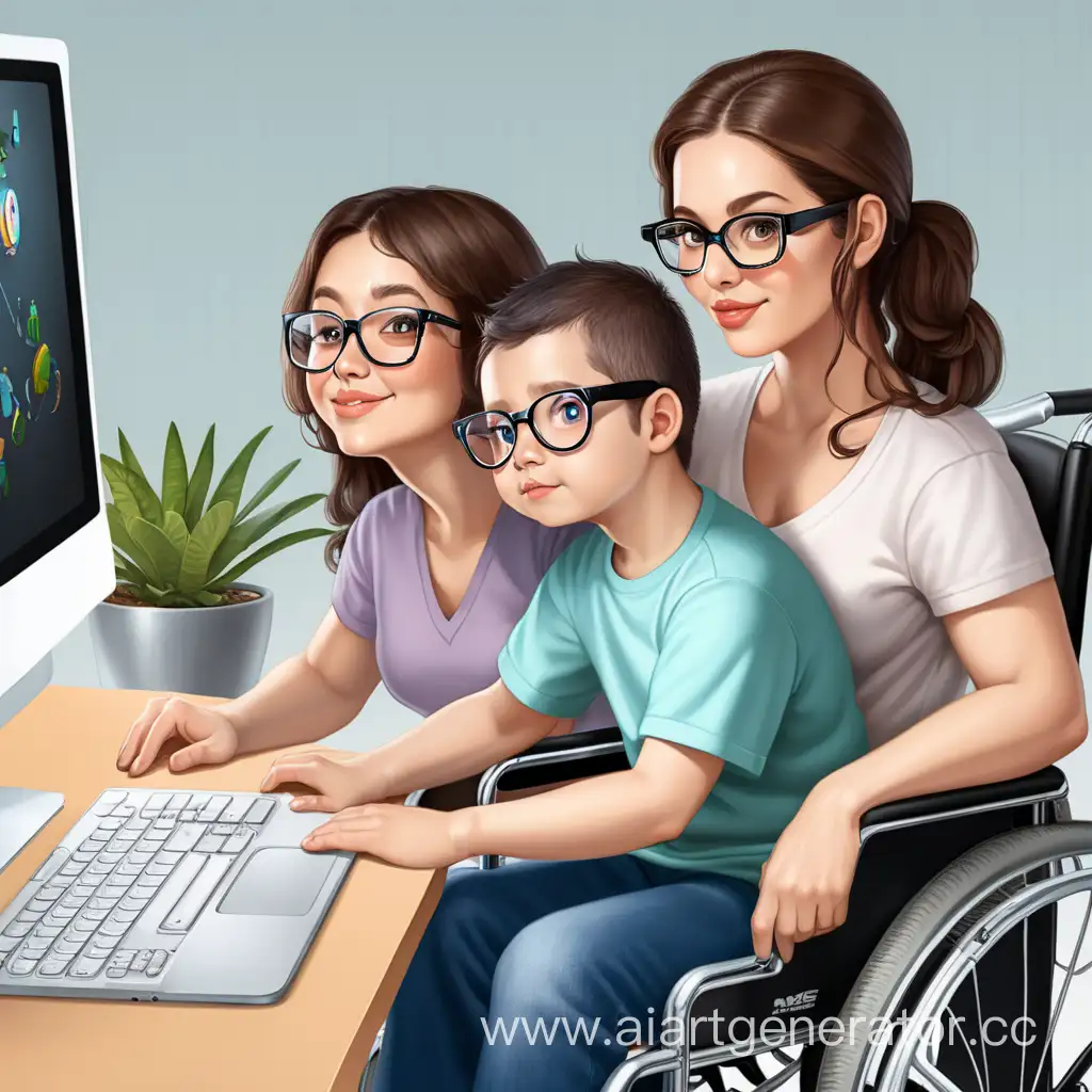 Inclusive-Family-Enjoying-Technology-Together