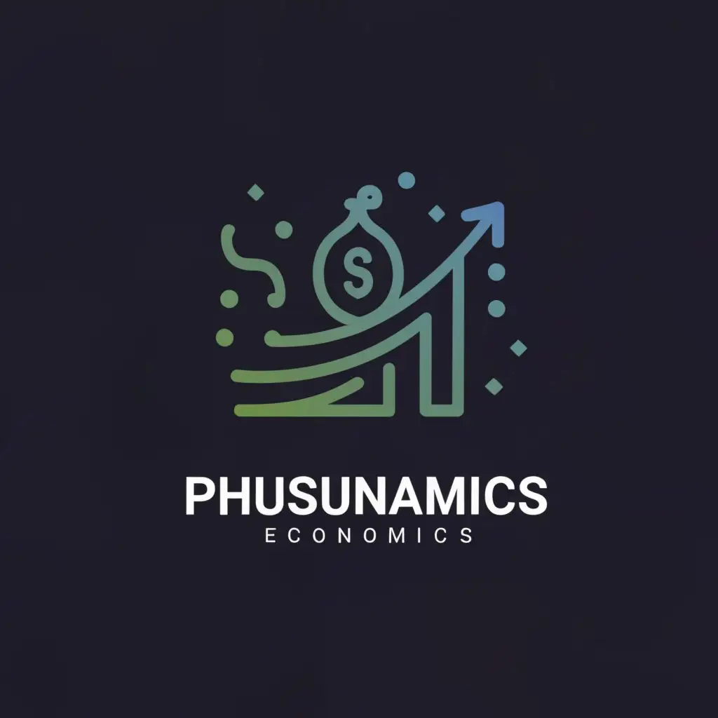 a logo design,with the text "PHUSUNAMICS", small front : Economics, Easily to sync in , main symbol : Graph , money , businessman,Moderate,be used in Finance industry , clear background