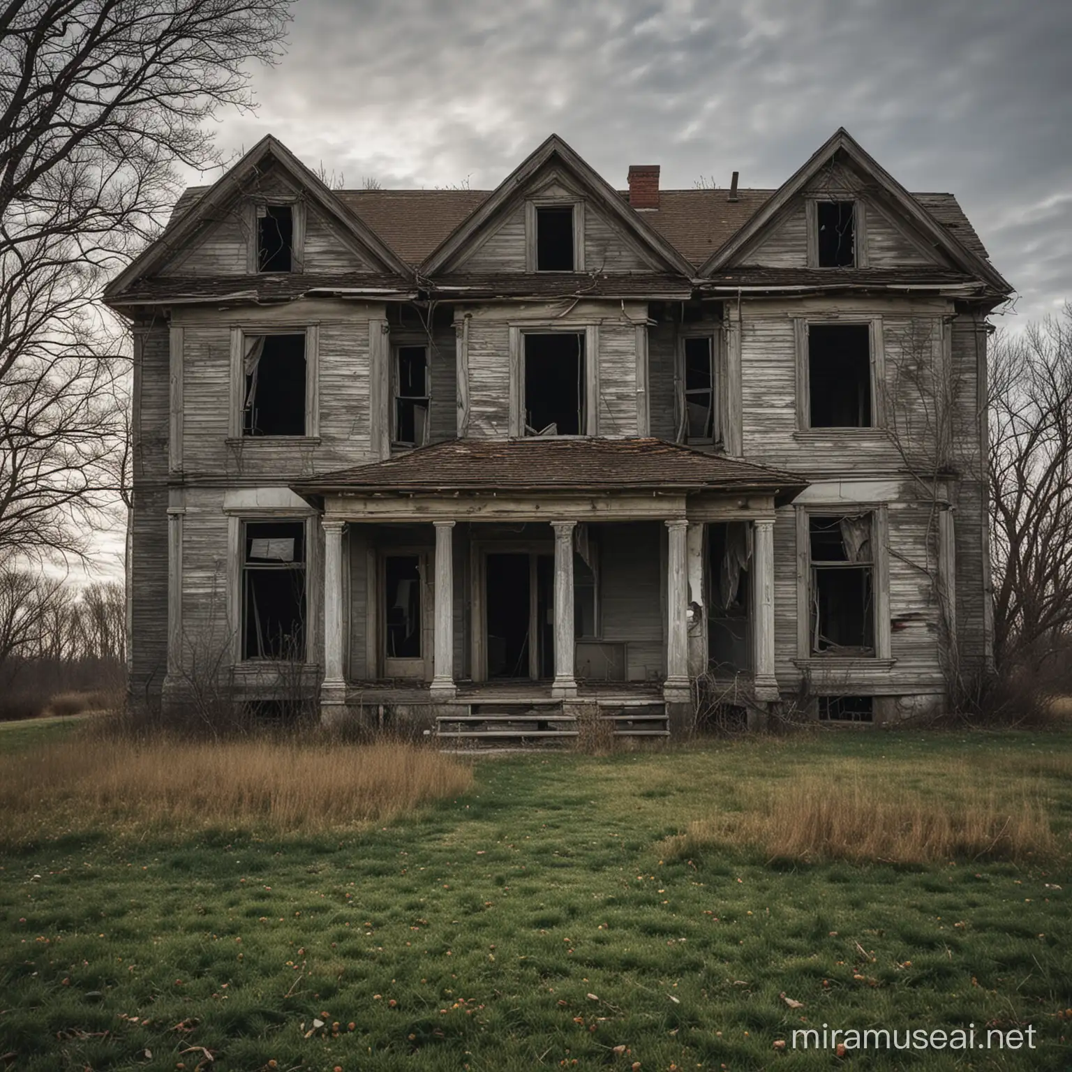an abandoned house

