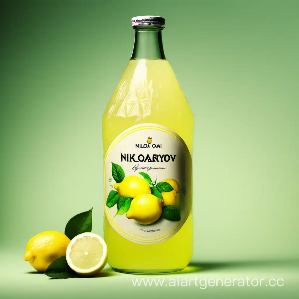 Бутылка лимонада с названием Николай Огарков
