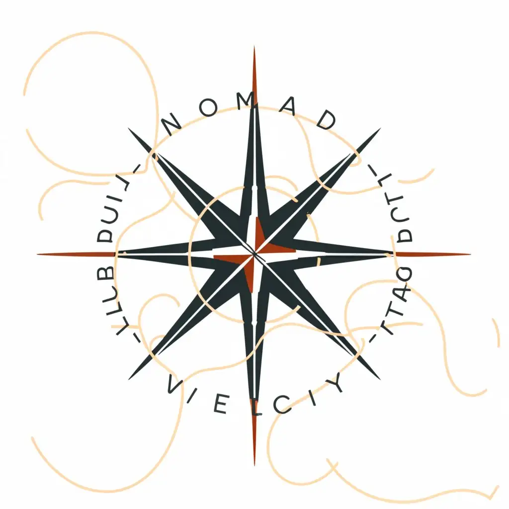 LOGO-Design-For-NomadVelocity-Dynamic-Compass-Rose-with-Urban-Racing-Motif