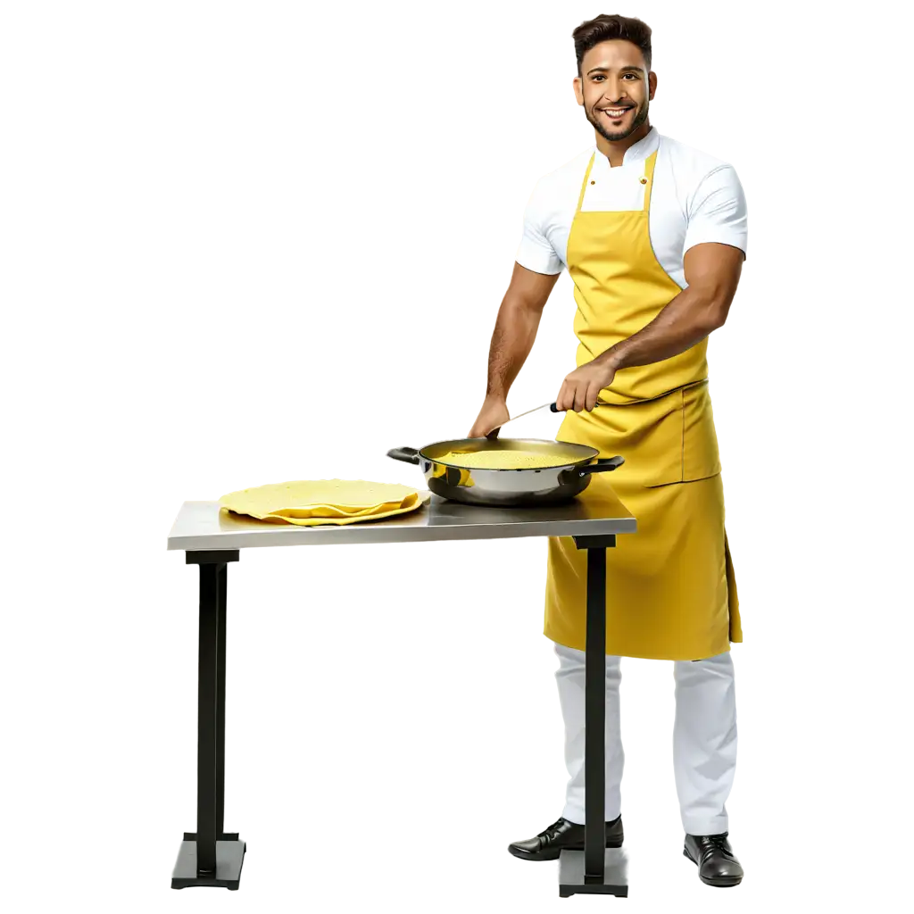 Male Egyptian crepe chef