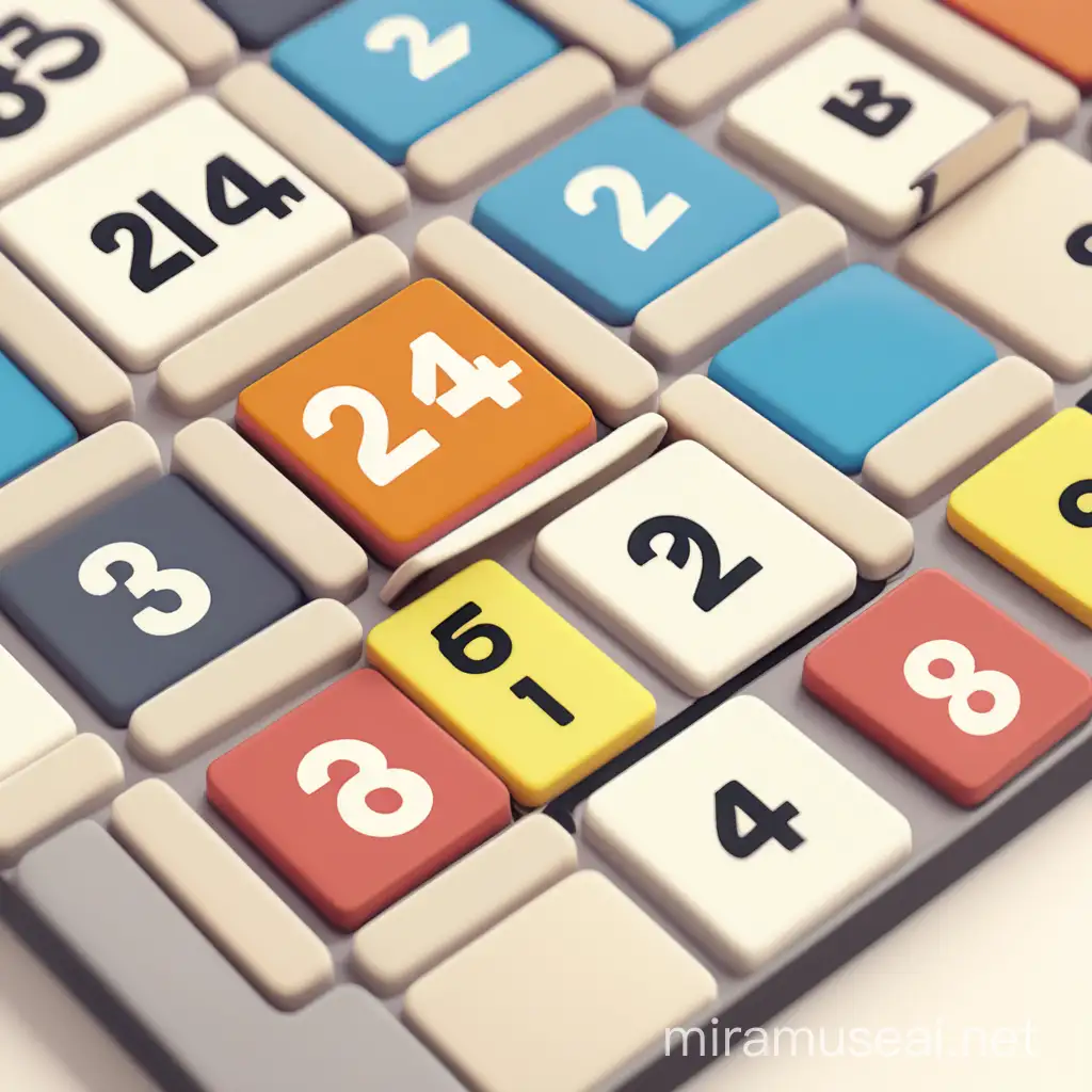 a captivating, fun thumbnail for the game called 2048
