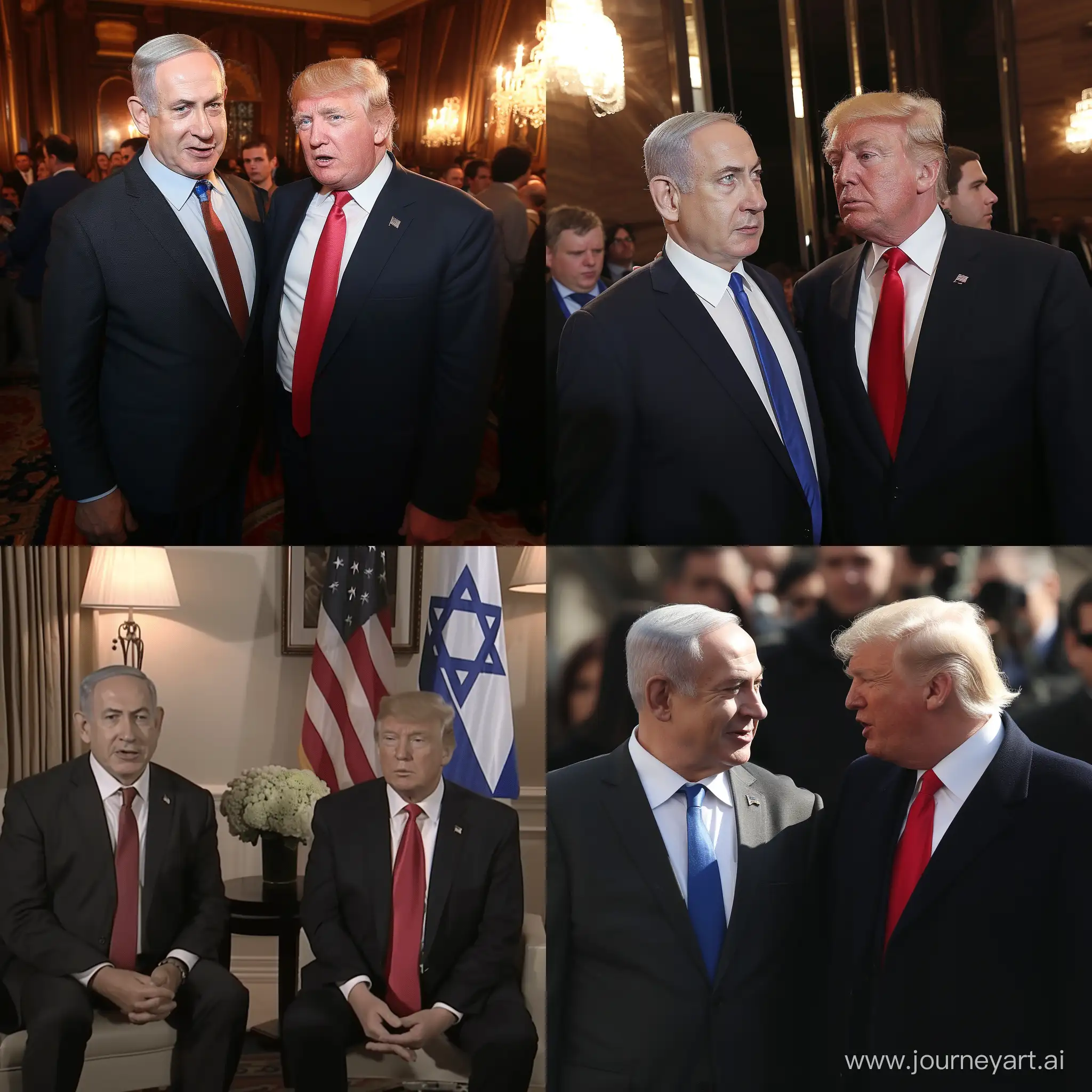 Benjamin-Netanyahu-and-Donald-Trump-in-Diplomatic-Discussion
