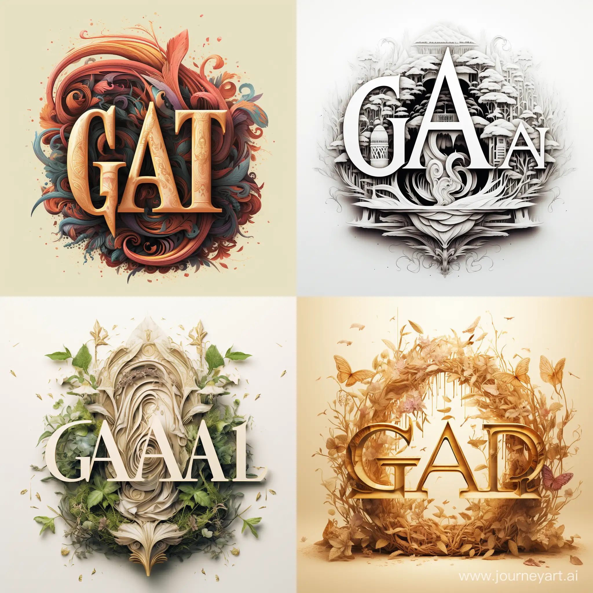 Elegant-GA-Font-Logo-Design