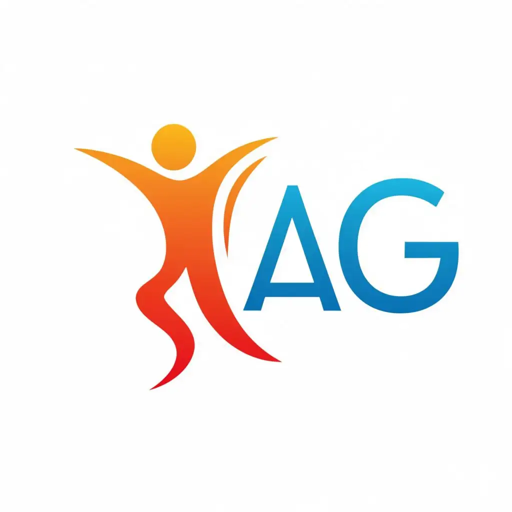 logo, a human body, with the text "AG", typography, be used in Technology industry