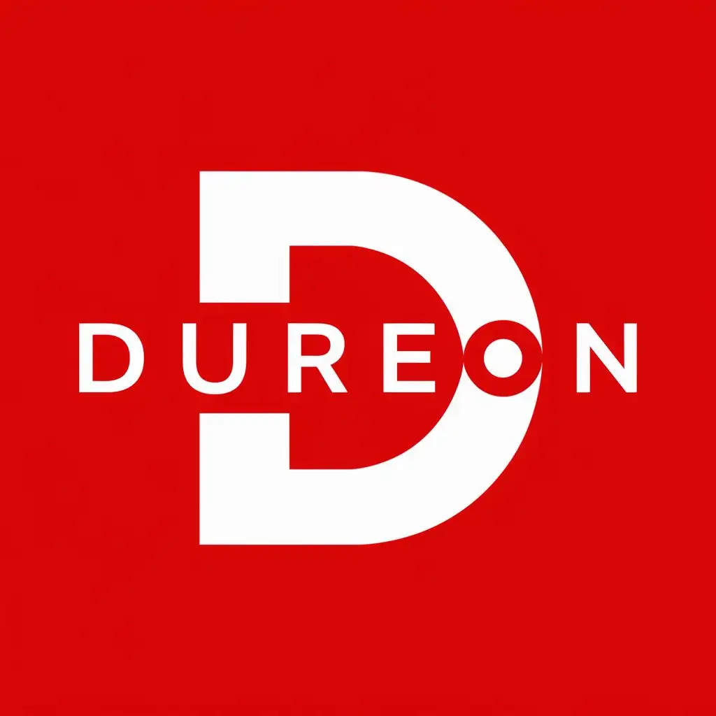 logo, The letter D, with the text "Dureon", typography