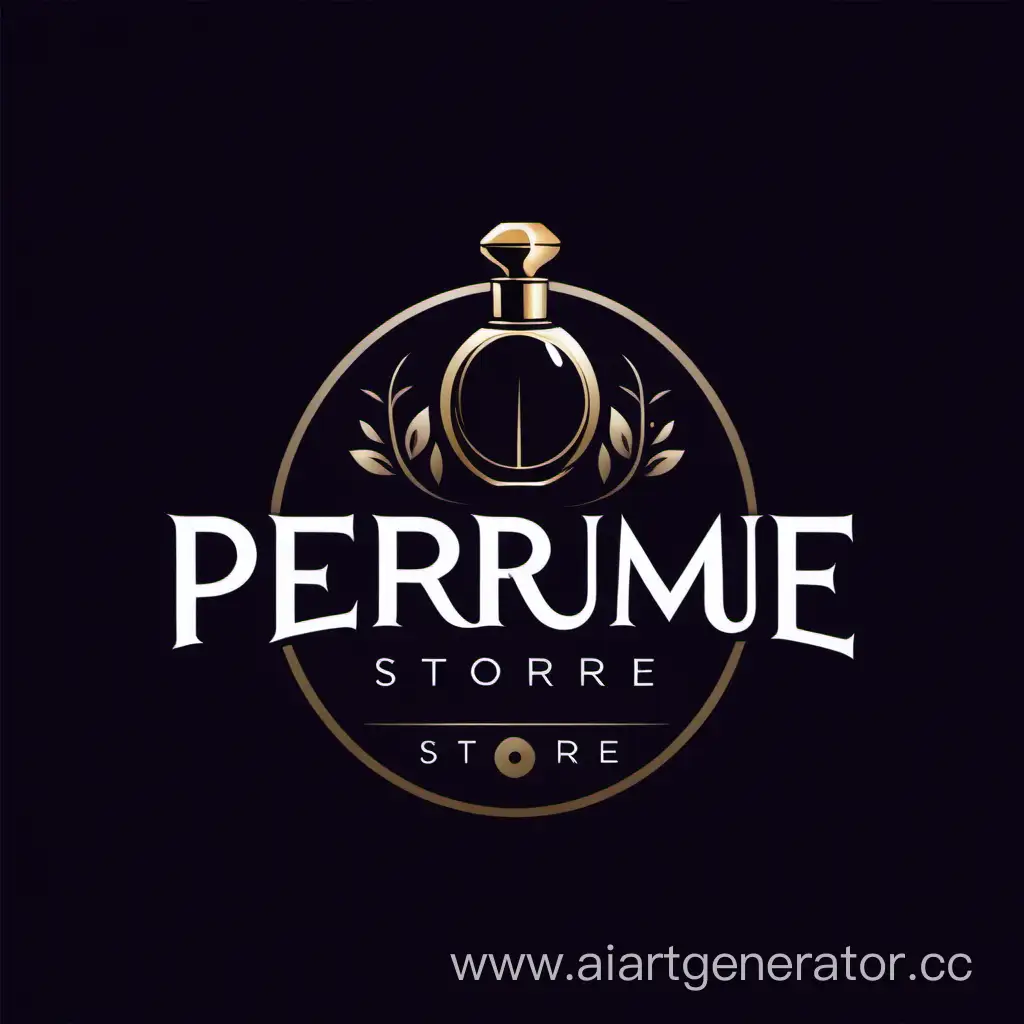 Elegant-Perfume-Store-Logo-with-Fragrance-Bottles-and-Floral-Accents