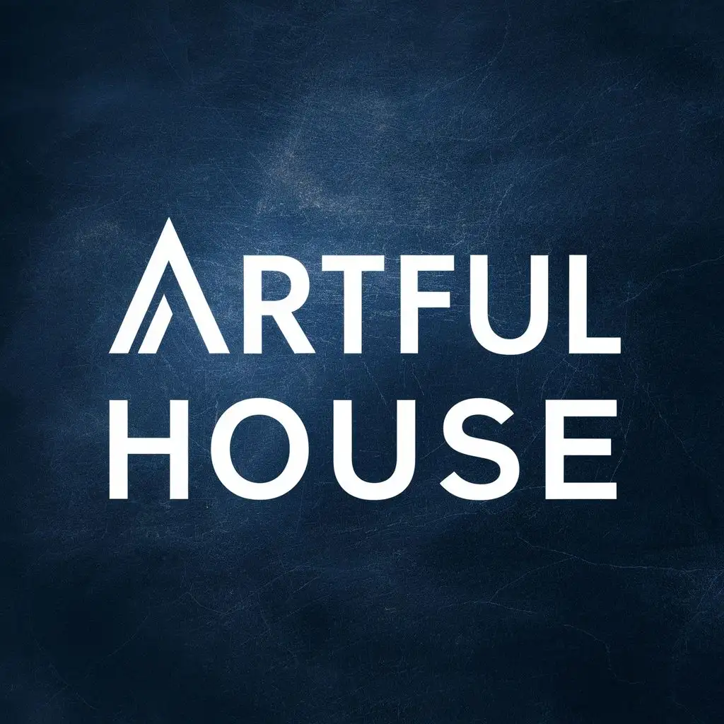 logo, Designers, with the text """"
Artful House 
"""", typography