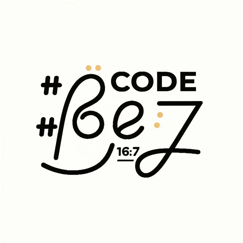 logo, Code 16:7, with the text "#Code16:7", typography, be used in Nonprofit industry