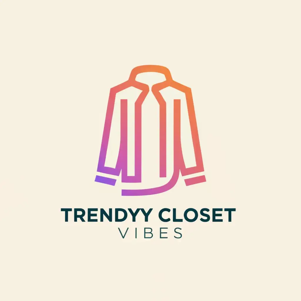 a logo design,with the text "TrendyClosetVibes", main symbol:A coat,Moderate,clear background