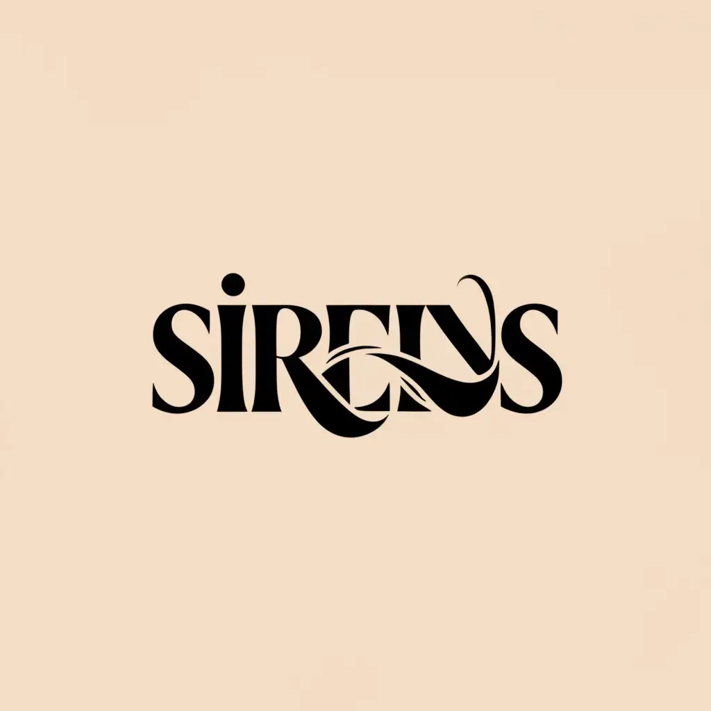 LOGO-Design-For-Sirens-Captivating-Typography-with-Enigmatic-Siren-Symbol