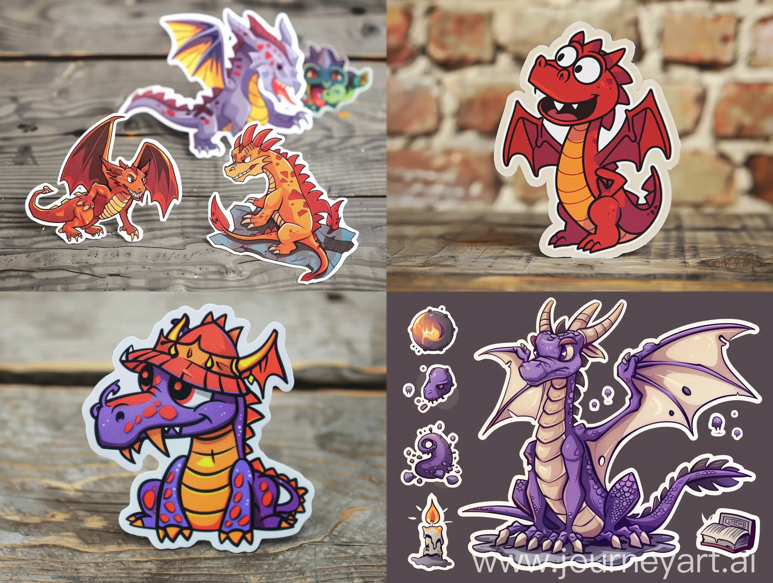 Colorful-Dungeon-Dragon-Stickers-Collection-Version-6