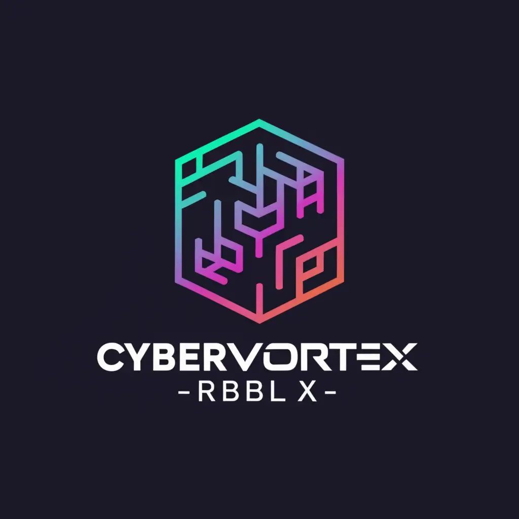a logo design,with the text "CyberVortexRBLX", main symbol:Gaming PC,Moderate,clear background