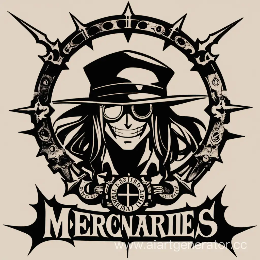 Mercenary-Logo-Design-Hellsing-Anime-Style-with-HMO-Name