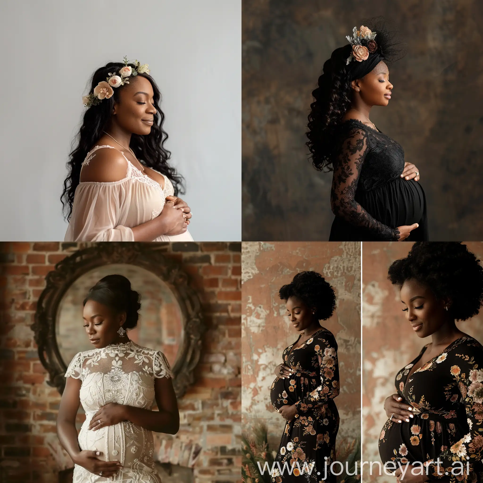 black woman maternity shoot