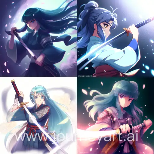 BlueHaired-Katana-Warrior-Niji-4-Art