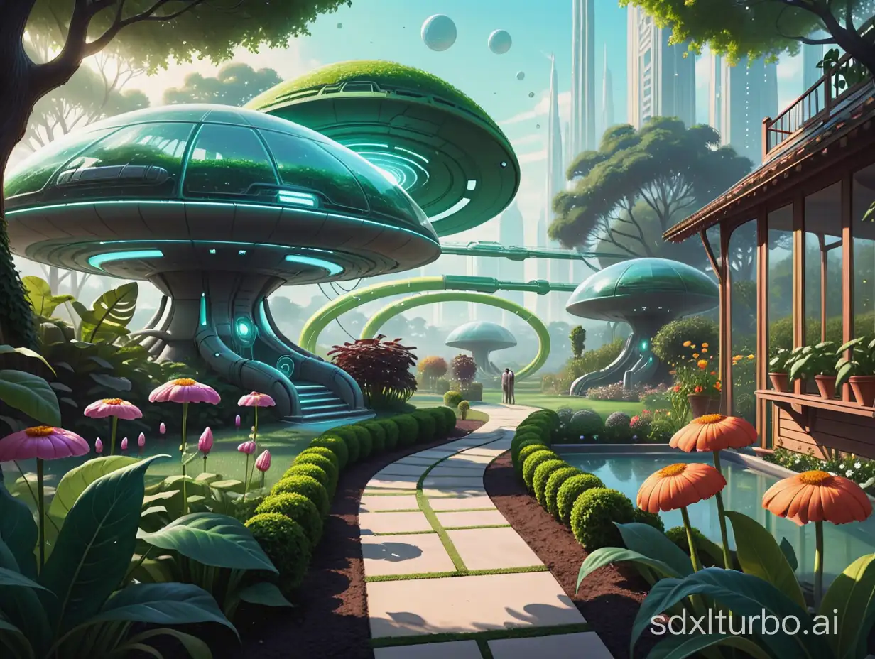 Garden Science Fiction Illustration