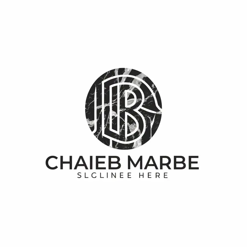 a logo design,with the text 'Chaieb Marbre', main symbol:marble, texture,complex,clear background