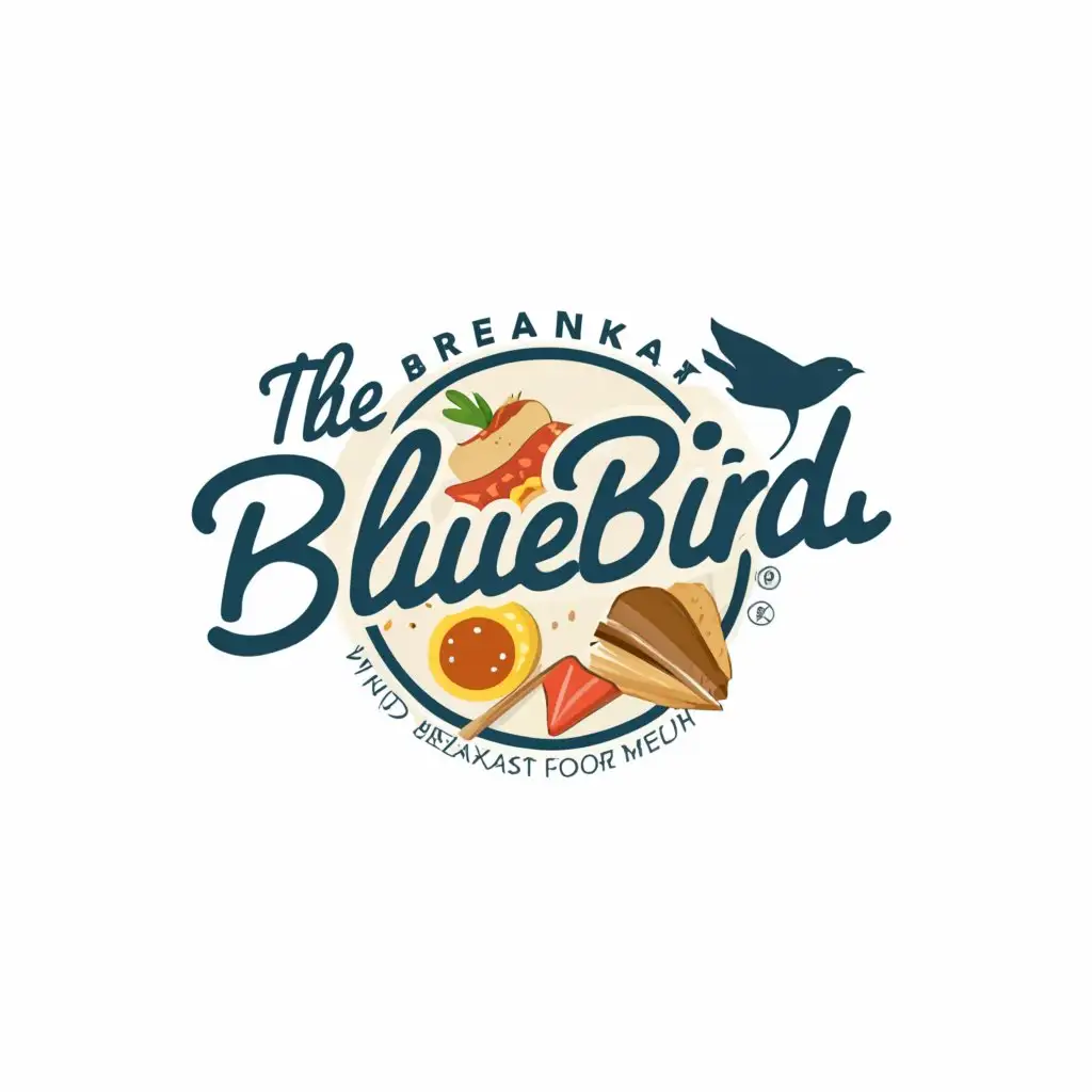 LOGO-Design-For-The-BlueBird-Symbolizing-Breakfast-Lunch-and-Happiness