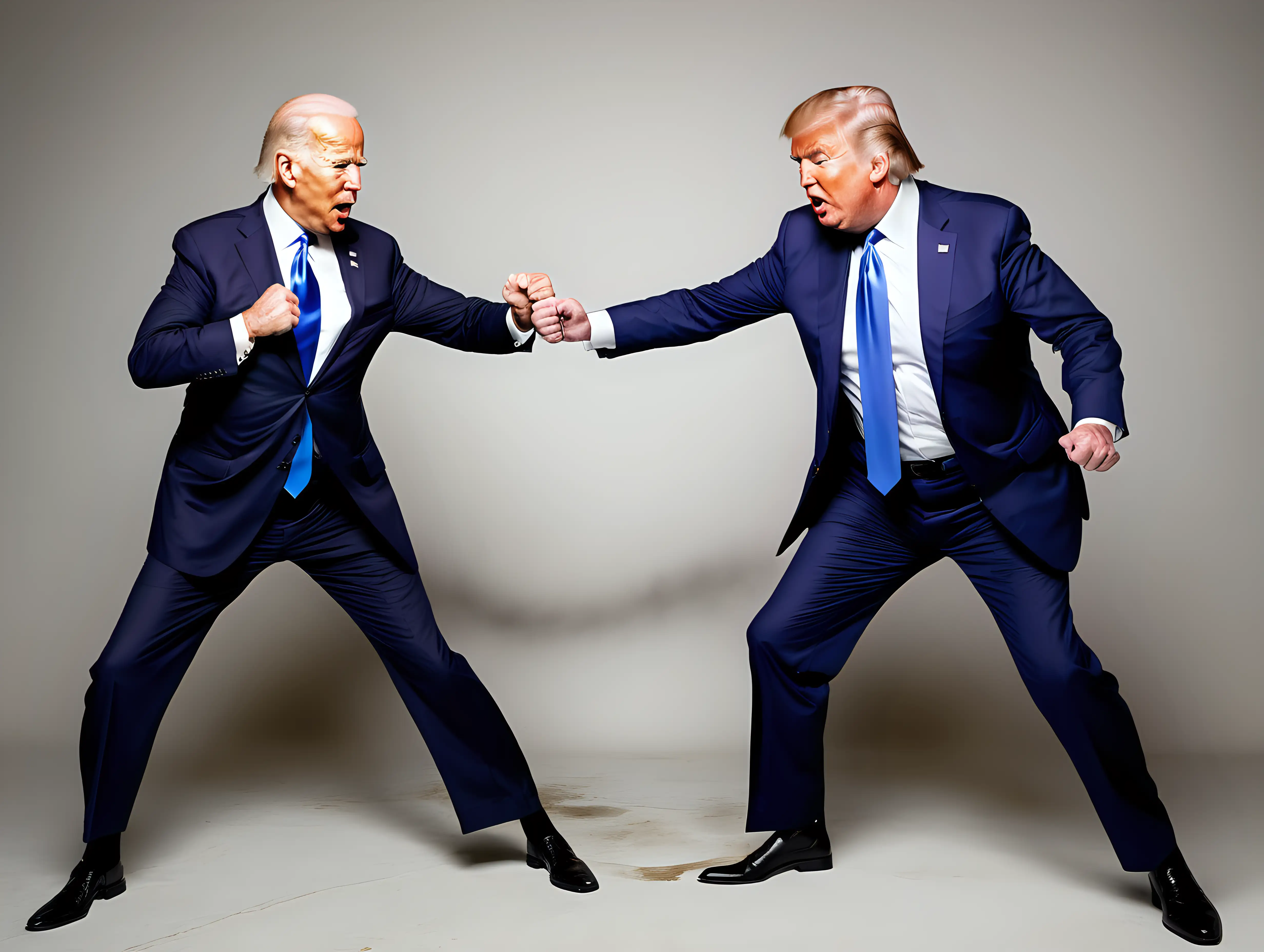 Donald Trump fighting Joe Biden