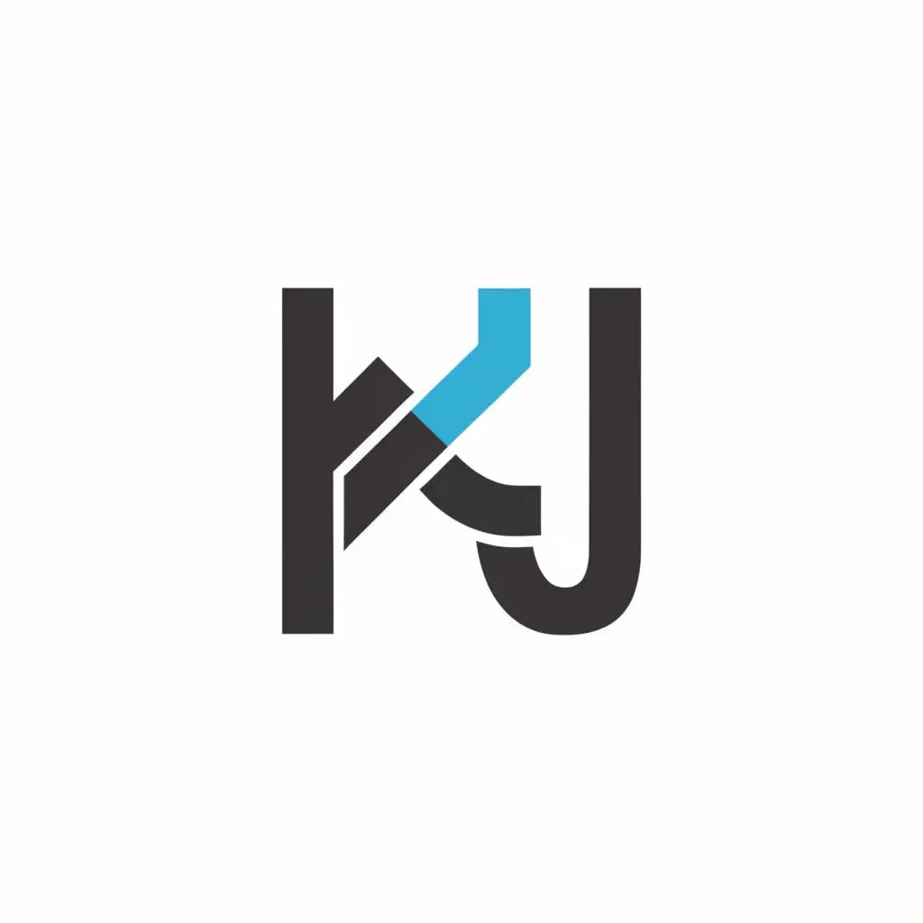a logo design,with the text "KJ", main symbol:KJ,Minimalistic,be used in Technology industry,clear background