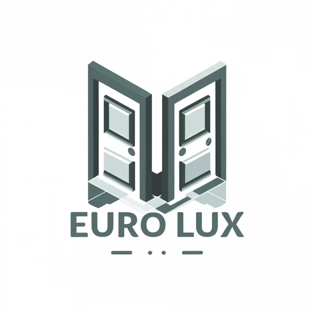 LOGO-Design-For-EURO-LUX-Elegant-Doors-Symbolizing-Luxury-on-a-Minimalistic-Canvas