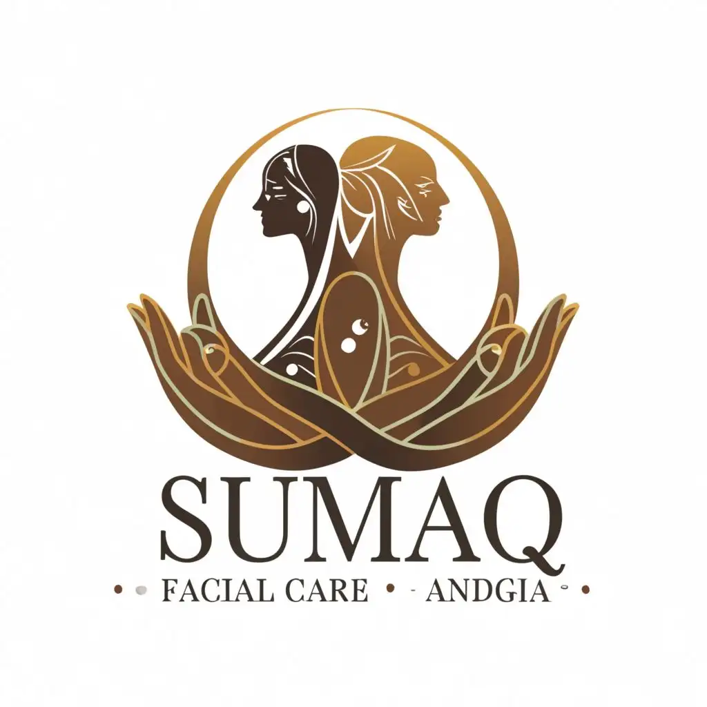 a logo design,with the text "SUMAQ SPA\n FACIAL CARE  ", main symbol:SPA WOMEN AND MEN,Moderate,be used in Beauty Spa industry,clear background