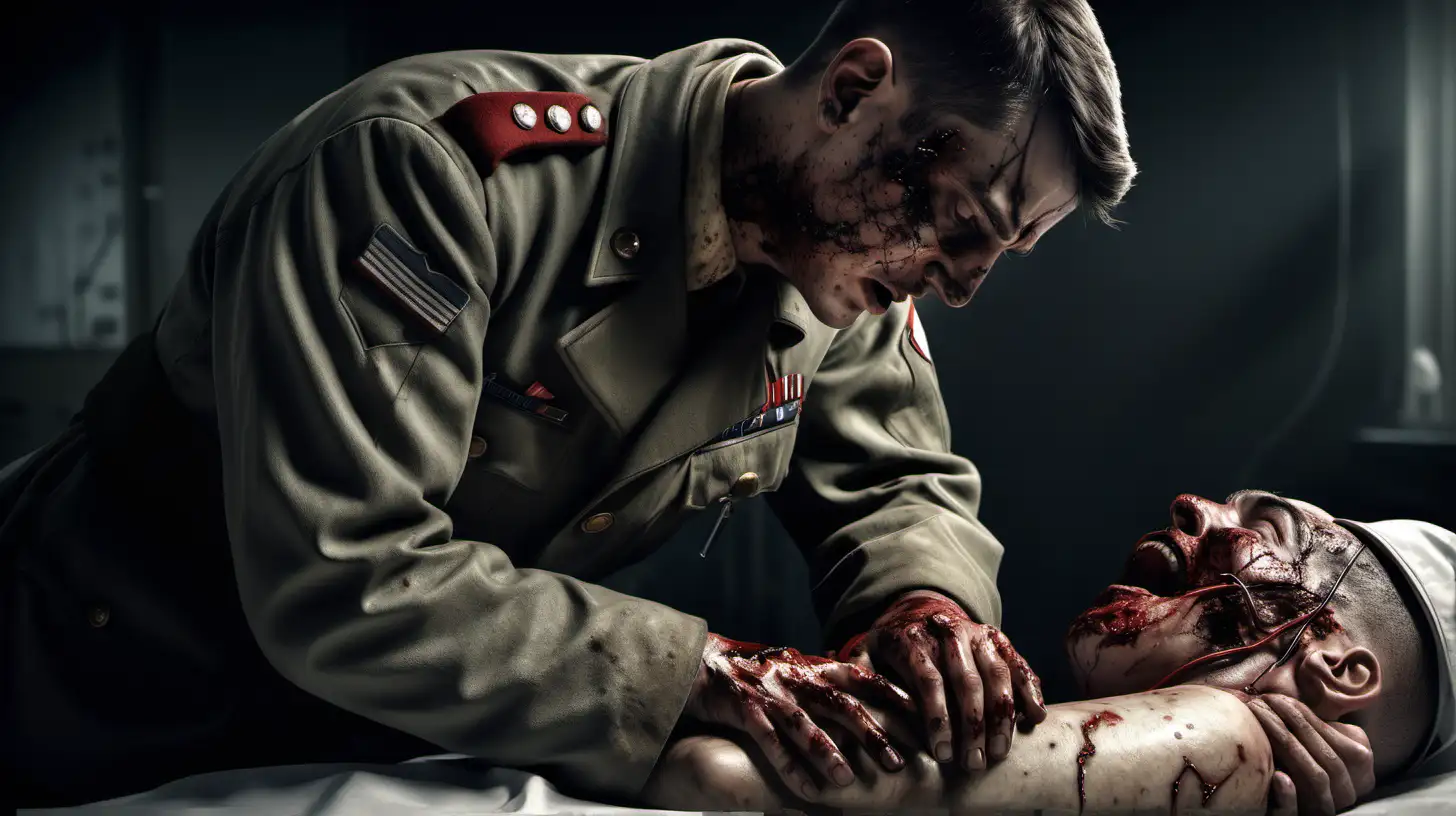 World War II Soldier Receives Intense Medical Treatment for Wounded Hand