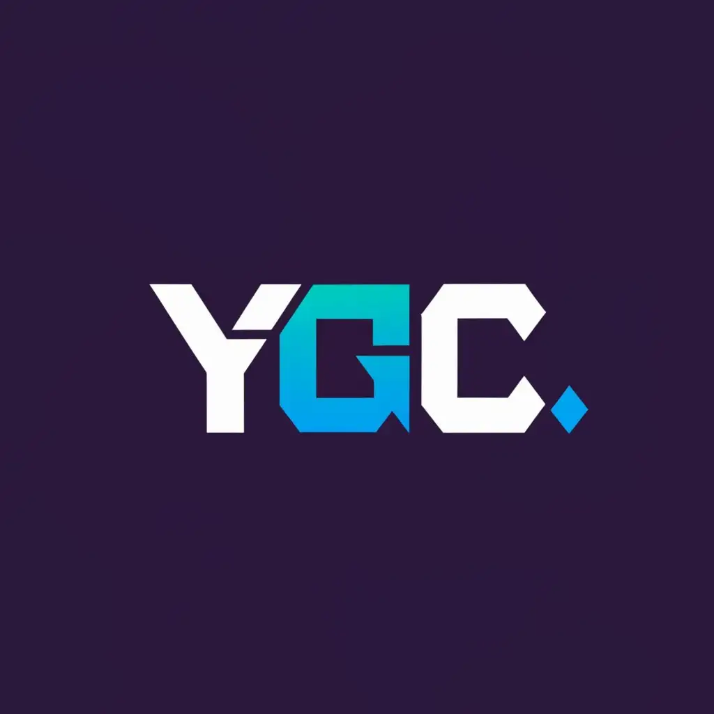 a logo design,with the text "YouGC", main symbol:the name, roblox, blue,Moderate,be used in Internet industry,clear background