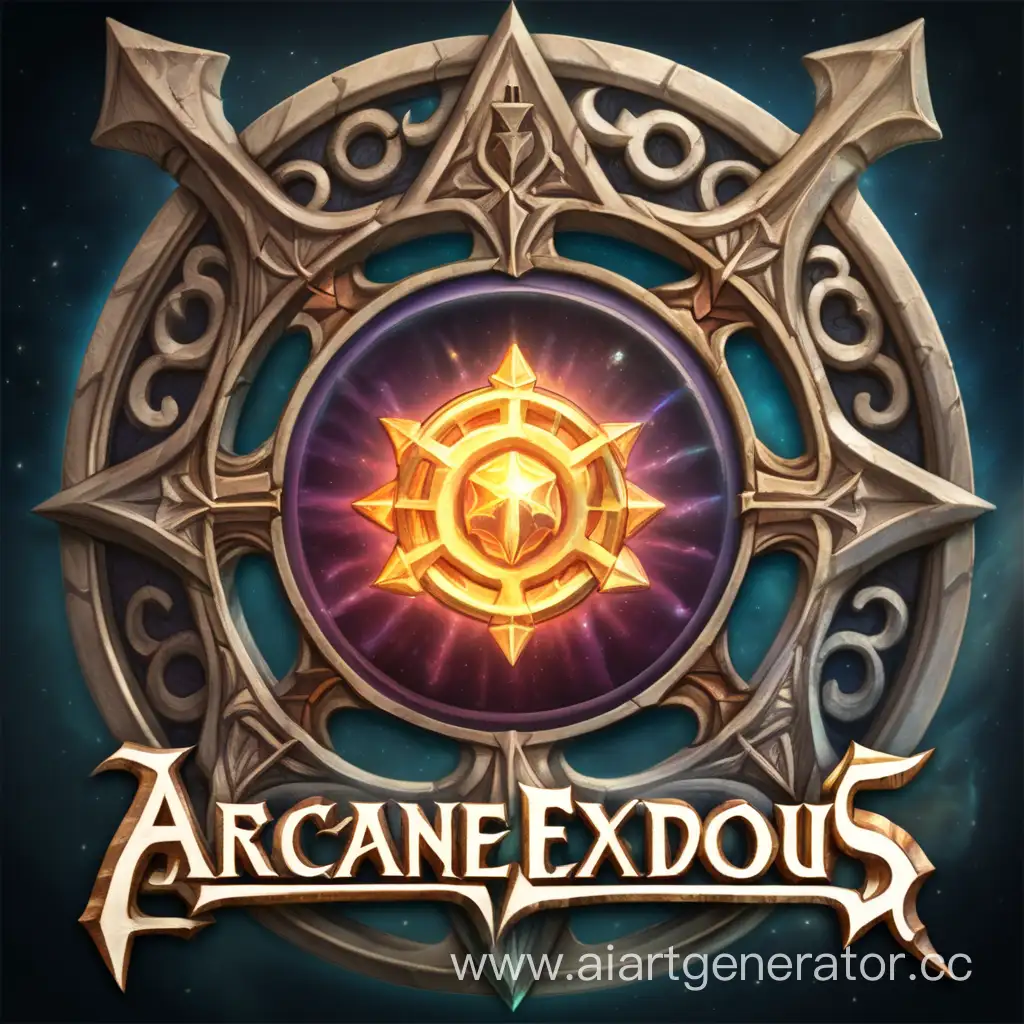 Fantasy-Game-Arcane-Exodus-Logo-Design