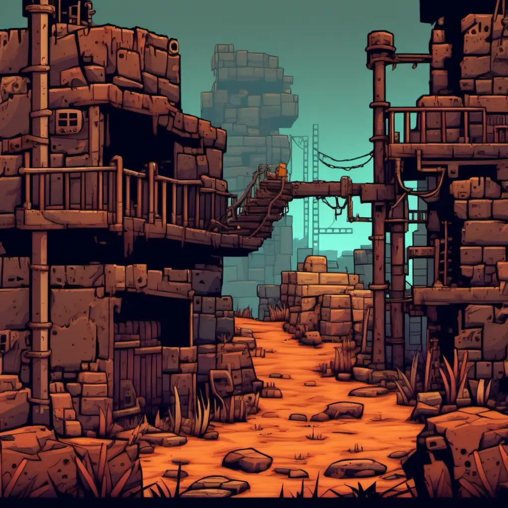 2D game development using the Rust programming language and the Fyrox game engine. The scene has a diverse color palette.