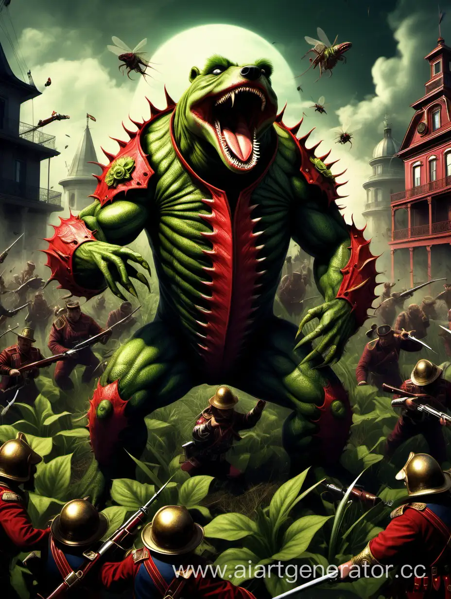 Epic-Battle-Mutant-Plants-vs-Cossack-Bear-Riders-at-the-Great-Shushkin-House