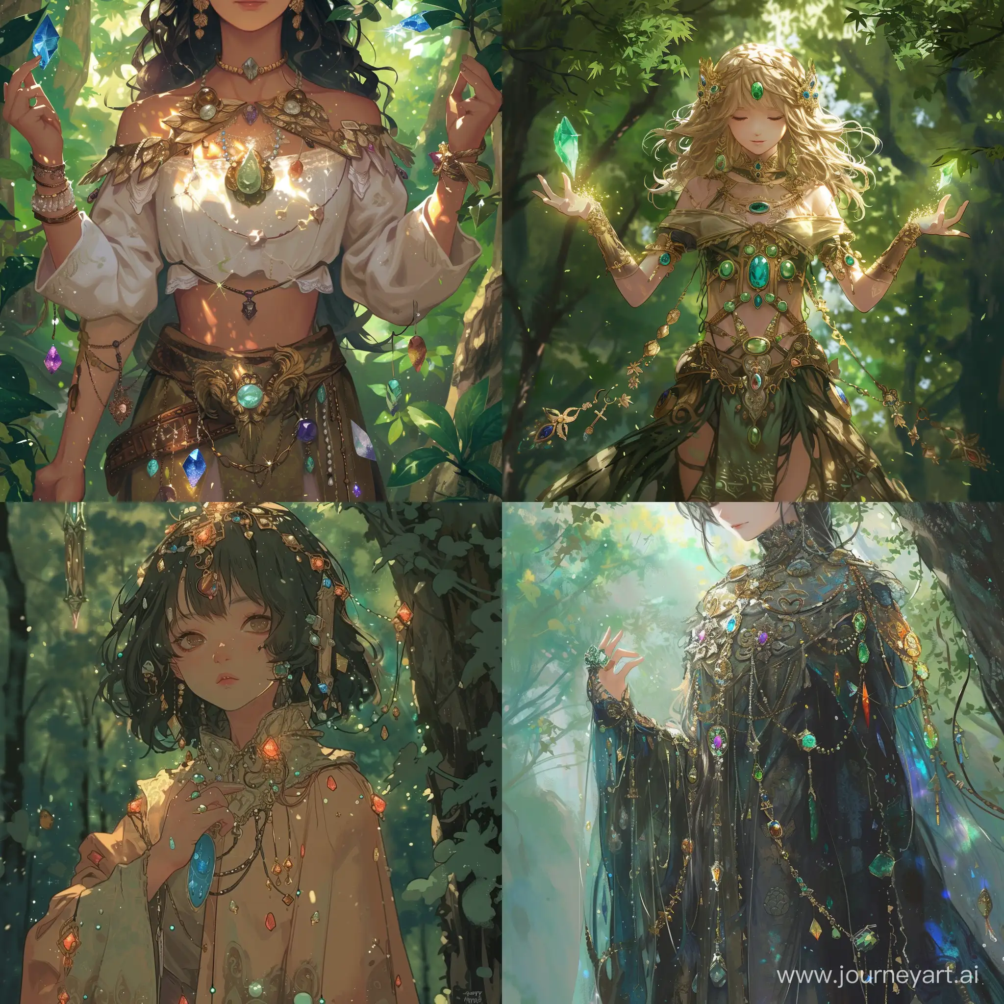 Enchanting-Anime-Traveler-Amidst-Magical-Forest-with-Precious-Stones