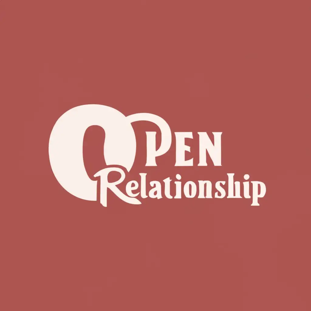 logo, open relationship, with the text "open relationship", typography