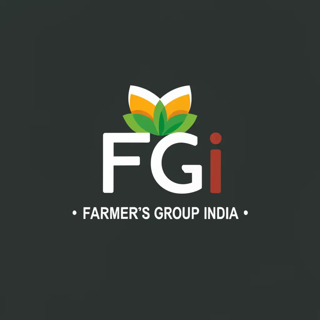 a logo design,with the text "Farmer's group India", main symbol:FGI,Moderate,clear background