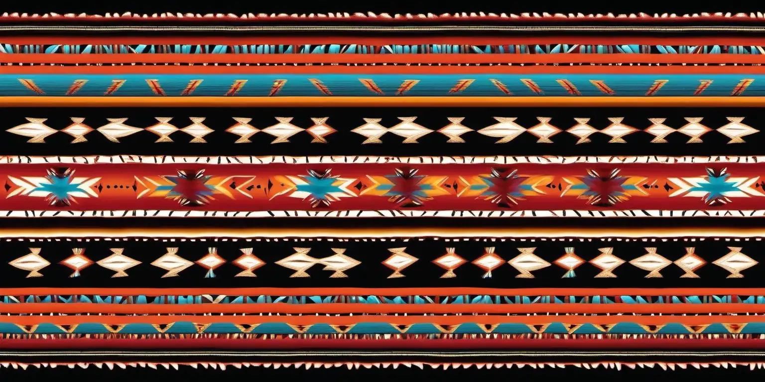 Vibrant Native American Blanket Pattern Display